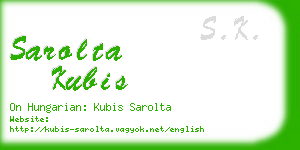 sarolta kubis business card